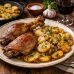Le véritable confit de canard aux pommes sarladaises comme en Dordogne, recette traditionnelle du Périgord